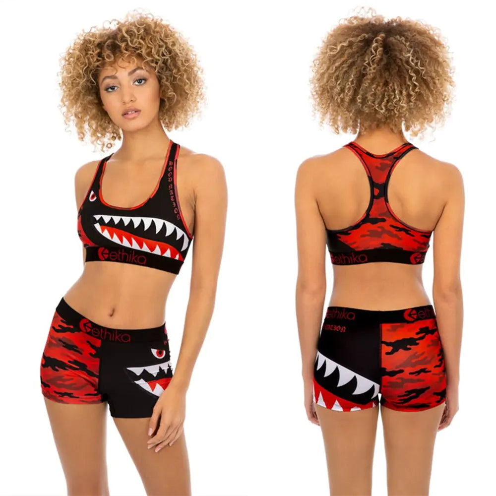 USA Independence Day Women's Print Two-Piece Swimsuit Set