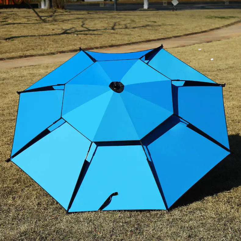 Reinforced Metal Fishing Umbrella with Black Coating