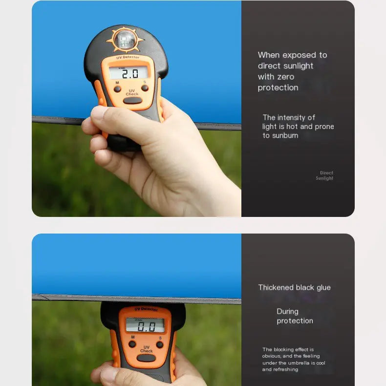 Reinforced Metal Fishing Umbrella with Black Coating