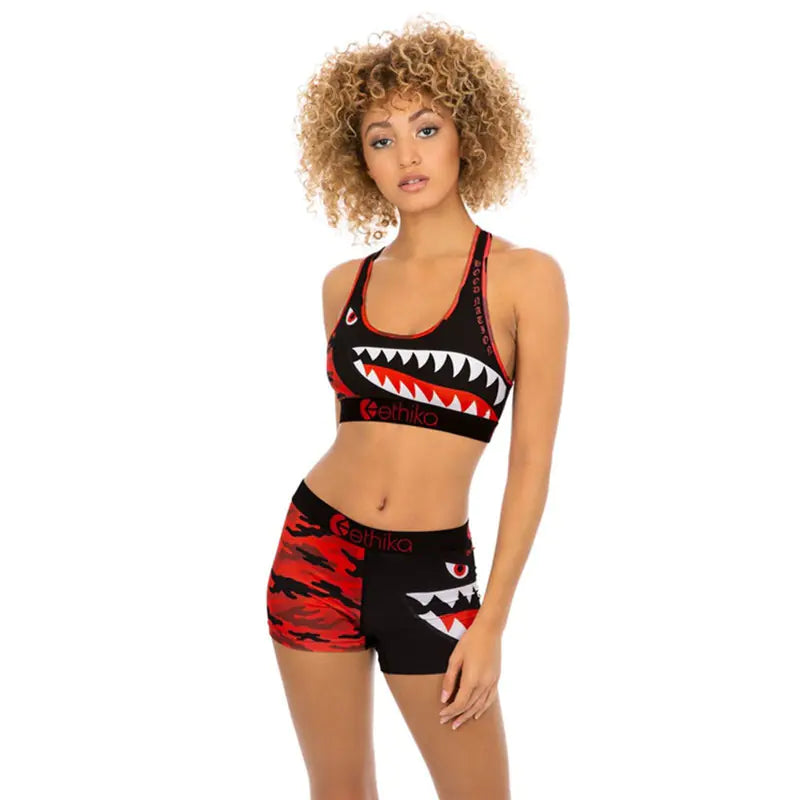 USA Independence Day Women's Print Two-Piece Swimsuit Set